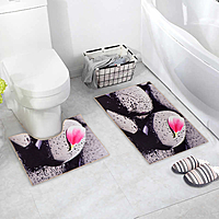 Набор ковриков для ванной и туалета "Камни" 2 шт