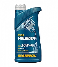 Масло моторное Mannol 7505 Molibden 10W-40 1 л п/синт.