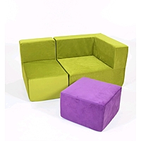 Кресло-модуль «Тетрис», размер 50 × 80 см, зелёный, велюр