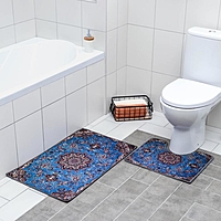 Набор ковриков для ванной и туалета 2 шт "Узочи" 50х78 см, 40х50 см