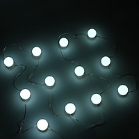Комплект светодиодных ламп для подсветки зеркала, 12шт, контроллер, от USB, 3000 - 6500К