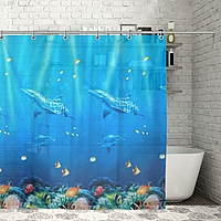 Штора для ванной комнаты Доляна «Морская», 180×180 см, EVA
