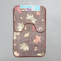 Набор ковриков для ванной и туалета "Осенние листья" 2 шт