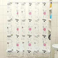 Штора для ванной комнаты Доляна «Коты», 180×180 см, EVA