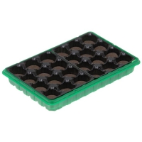 Набор для рассады: торфяная таблетка d=4.1 см - 24 шт., кассета 24 ячейки по 50 мл, поддон