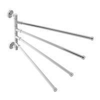 Держатель для полотенец с 4-мя поворотными панелями, Accoona A121-4, цвет хром