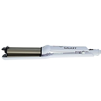 Плойка Galaxy GL 4602, 40 Вт, керамическое покрытие, d=16 мм, 200°С, белая