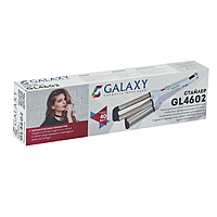 Плойка Galaxy GL 4602, 40 Вт, керамическое покрытие, d=16 мм, 200°С, белая