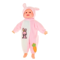 Мягкая игрушка "Кукла костюм зайка", хохочет