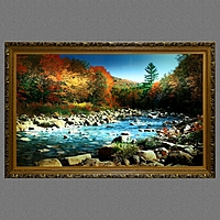 Картина-светильник "Горная река"