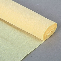 Бумага гофрированная, 577 "Лимонно-кремовая", 0,5 х 2,5 м