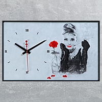 Часы-картина "Одри Хепберн", 37х60 см