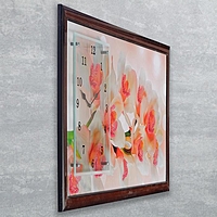 Часы-картина настенные "Ветка орхидеи", 50х100 см микс