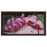 Часы-картина настенные "Нежная орхидея", 50х100 см  микс