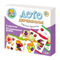 Лото деревянное "Овощи и фрукты"