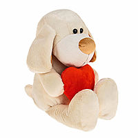 Мягкая игрушка Собака Рикки с сердцем 51 см