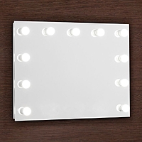 Зеркало гримерное настенное 80 х 60 см, 11 лампочек, лампы в комплект не входят, цоколь Е14