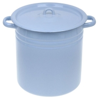 Кастрюля цилиндрическая 12 л, цвет серо-голубой