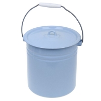 Ведро цельнотянутое с крышкой 12 л, цвет голубой