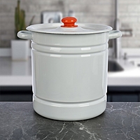 Мантоварка 12 л "Позница", 4 вставки, с пластмассовой ручкой, цвет белый