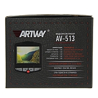 Видеорегистратор Artway AV-513, 2,3" TFT, обзор 140°, 1920 х 1080 Full HD