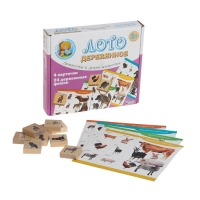 Лото деревянное "Домашние и дикие животные"