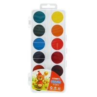 Акварель ЗХК «Цветик», 24 цвета, в пластиковой коробке, без кисти