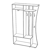 Прихожая Катрин, 1154х345х1986, Ясень шимо