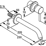 Смеситель для раковины KLUDI BOZZ 382450576 хром