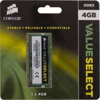 Память DDR3L 4Gb 1333MHz Corsair CMSO4GX3M1C1333C9 RTL PC3-10600 CL9 SO-DIMM 204-pin 1.35В