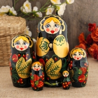 Матрешка "Хохлома" 5 кукол, художественная роспись