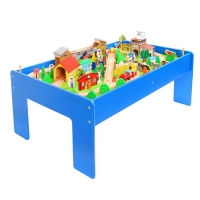 Железная дорога, 89 элементов, стол в комплекте