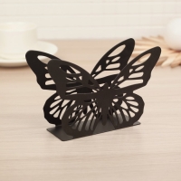 Салфетница "Бабочка" 13,5х4х9 см, цвет черный