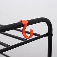 Этажерка для обуви 80 см, 3 яруса, черная