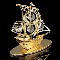 Сувенир «Корабль», с кристаллами Сваровски, 9 см