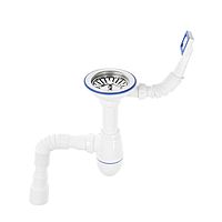 Сифон для мойки Unicorn B425, 3 1/2"х40 мм, с прямоугольным переливом, с гофрой 40х40х50 мм