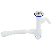 Сифон для мойки Unicorn B320V, 1 1/2"х40, с адаптером для слива бытовой техники