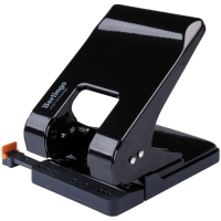 Дырокол 45л, Berlingo "Smart Technology", металл, энергосбер, с фиксат, линейка, черный