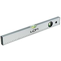 Уровень алюминиевый LOM, 2 глазка, линейка, 400 мм
