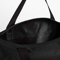 Сумка спортивная на молнии "Полосы", 1 отдел, длинный ремень, чёрная