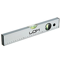 Уровень алюминиевый LOM, 2 глазка, линейка, 300 мм