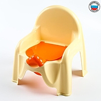 Горшок-стульчик с крышкой, цвет жёлтый