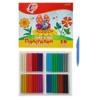 Пластилин мягкий (восковой) 16цв 264г "Кроха"