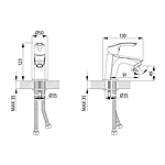 Смеситель для раковины Lemark Plus Strike LM1106C хром