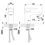 Смеситель для раковины Lemark Status LM4406C монолитный хром