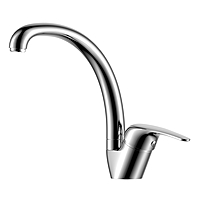 Смеситель для кухни Rossinka Y40-23 высокий излив хром