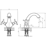 Смеситель для раковины Rossinka Q02-61 хром