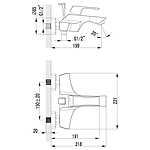 Смеситель для ванны Lemark Unit LM4502C короткий излив хром