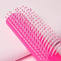 Расчёска массажная, прямоугольная, цвета МИКС