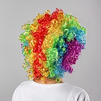 Карнавальный парик "Объём", цветные кудри, 120 г
